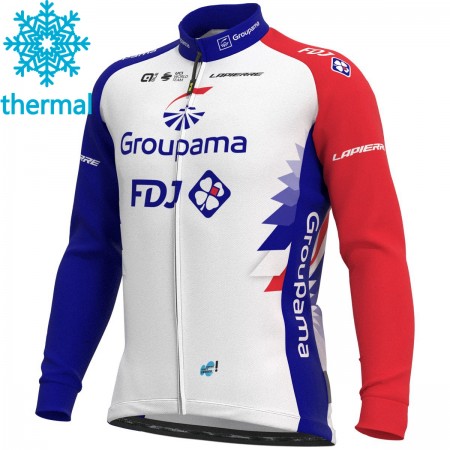 Maillot vélo 2021 Groupama-FDJ Hiver Thermal Fleece N001